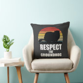 Respect the Groundhog – Funny Groundhog Day Design クッション (椅子)