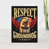 Respect The Groundhog Happy Groundhog Day 2025  カード (正面)