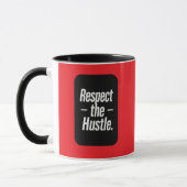 Respect the Hustle Typography Shirt – Motivational マグカップ (左)