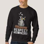 Respect The Lemur I Lemur Monkey I Cute Lemur I Ki スウェットシャツ (正面)