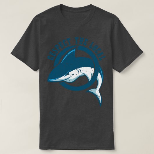 Respect The Local I Fishes Shark Save the Animals  Tシャツ (デザイン正面)