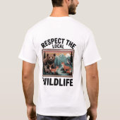Respect The Local Wildlife – Animal Lover Postage  Tシャツ (裏面)