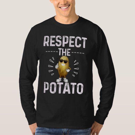 Respect The Potato Best Root Vegetable Potato Vega Tシャツ (正面)