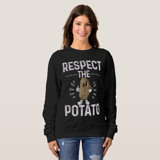 Respect The Potato Best Root Vegetable Potatoes    スウェットシャツ (正面フル)