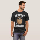 Respect The Potato For Boys Men Funny Vegetable Tシャツ (正面フル)