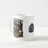 Respect the Steel – Straight Razor Mug コーヒーマグカップ (正面左)