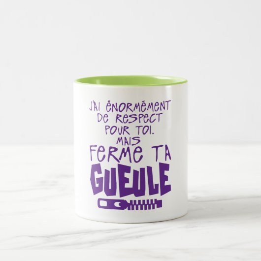 respect toi ferme te gueule citation fermeture ecl ツートーンマグカップ (中央)