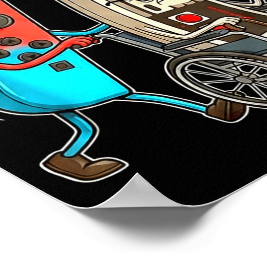 Respect Ur Elders Retro Gaming Controller Funny  ポスター (角)