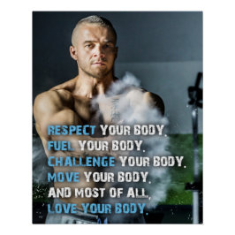 Respect Your Body Motivational Poster ポスター