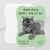 Respect Your Cat Day by RoseWrites  サンキューカード (正面/裏面)