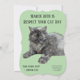 Respect Your Cat Day by RoseWrites サンキューカード