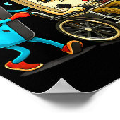 Respect Your Elders Funny Retro Gaming  ポスター (角)