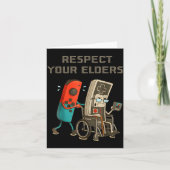 Respect Your Elders Funny Retro Gaming Clic Consol カード (正面)