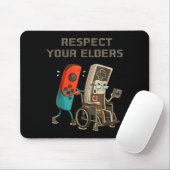 Respect Your Elders Funny Retro Gaming Clic Consol マウスパッド (マウス)