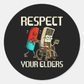Respect Your Elders Gaming Clic  ラウンドシール (正面)