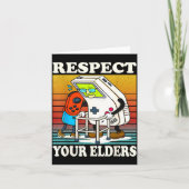 Respect Your Elders Gaming Control 80s Retro Funny カード (正面)