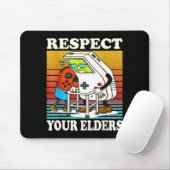 Respect Your Elders Gaming Control 80s Retro Funny マウスパッド (マウス)