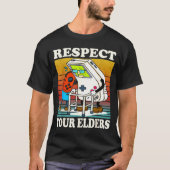 Respect Your Elders Gaming Control 80s Retro Funny Tシャツ (正面)