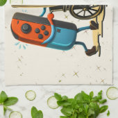 Respect Your Elders Gaming Control Retro Funny キッチンタオル (折り畳み)