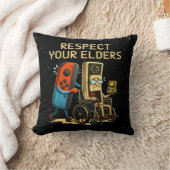 Respect Your Elders Gaming Control Retro Funny クッション (ブランケット)