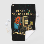 Respect Your Elders Gaming Control Retro Funny ゴルフタオル (インサイチュ)