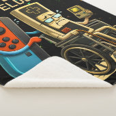 Respect Your Elders Gaming Control Retro Funny シェルパブランケット (3/4)