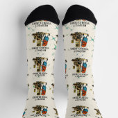 Respect Your Elders Gaming Control Retro Funny ソックス (上部)