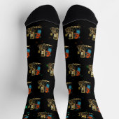 Respect Your Elders Gaming Control Retro Funny ソックス (上部)