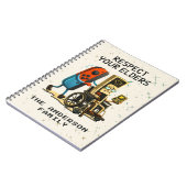 Respect Your Elders Gaming Control Retro Funny ノートブック (左側)