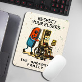 Respect Your Elders Gaming Control Retro Funny マウスパッド