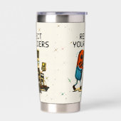 Respect Your Elders Gaming Control Retro Funny 保温保冷タンブラー (左面)