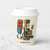 Respect Your Elders Gaming Control Retro Funny 紙コップ (裏面)