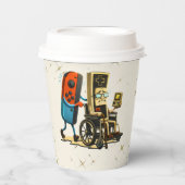 Respect Your Elders Gaming Control Retro Funny 紙コップ (正面)