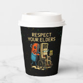 Respect Your Elders Gaming Control Retro Funny 紙コップ (裏面)