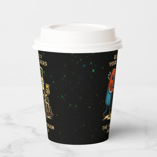 Respect Your Elders Gaming Control Retro Funny 紙コップ (左)