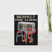 Respect Your Elders Gaming Control Retro Funny Gam カード (正面)
