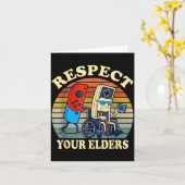 Respect Your Elders Gaming Control Retro Funny Gam カード (黄色い花)