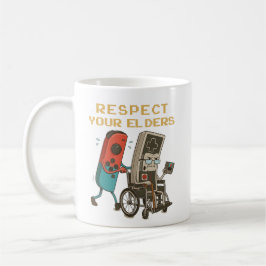 Respect Your Elders Gaming Control Retro Funny Gam コーヒーマグカップ