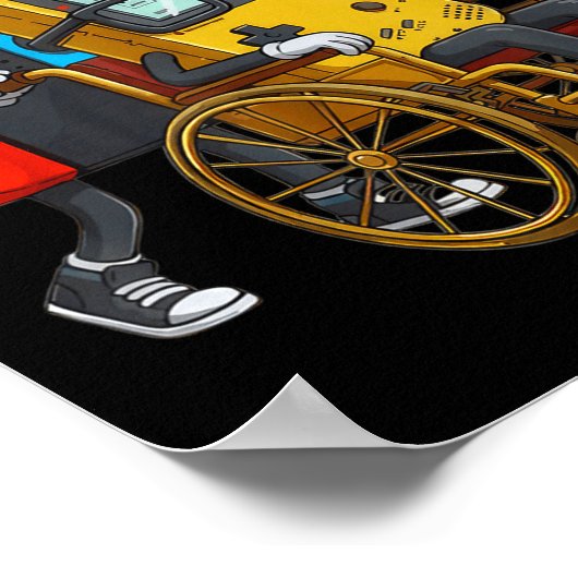 Respect Your Elders Gaming Control Retro Funny Gam ポスター (角)