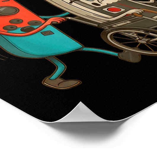 Respect Your Elders Gaming Control Retro Funny Gam ポスター (角)