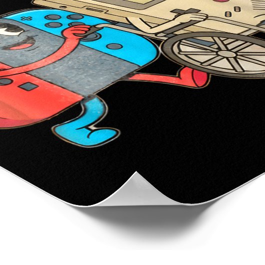 Respect Your Elders Gaming Control Retro Funny Gam ポスター (角)