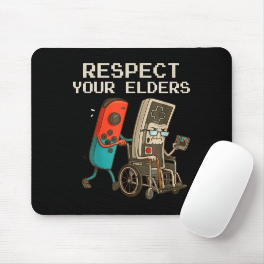 Respect Your Elders Gaming Control Retro Funny Gam マウスパッド (マウス)