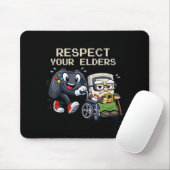 Respect Your Elders Gaming Control Retro Funny Gam マウスパッド (マウス)