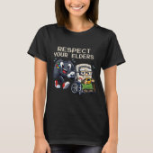 Respect Your Elders Gaming Control Retro Funny Gam Tシャツ (正面)