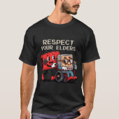 Respect Your Elders Gaming Control Retro Funny Gam Tシャツ (正面)