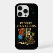 Respect Your Elders Gaming Control Retro Funny iPhoneケース (裏面)