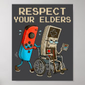 Respect Your Elders Retro Gaming Controller Funny  ポスター (正面)