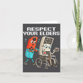 Respect Your Elders Retro Gaming Funny Controller  カード (正面)