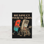 Respect Your Elders Retro Gaming Funny Gamer Contr カード (正面)
