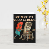 Respect Your Elders Retro Gaming Funny Gamer Contr カード (黄色い花)